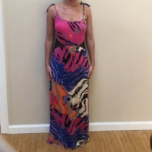 Colorful summer maxi dress